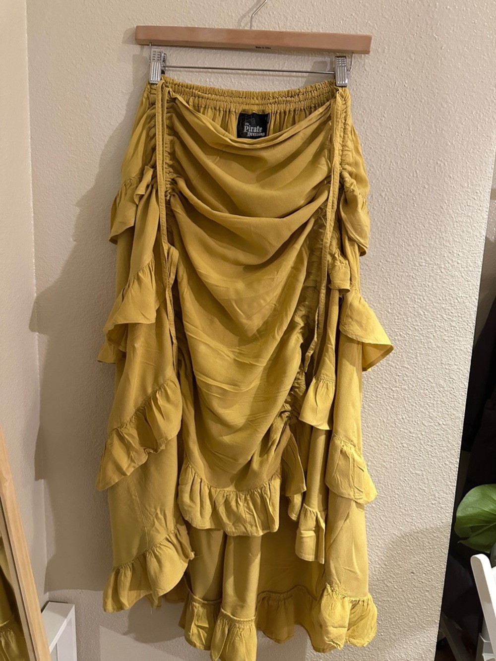 The Pirate Dressing Women’s L Skirt Yellow Steampunk Boho Victorian festival
